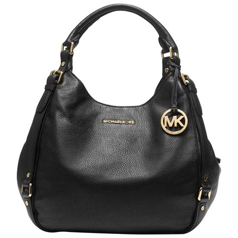 michael kors black leather shoulder tote|Michael Kors large black tote.